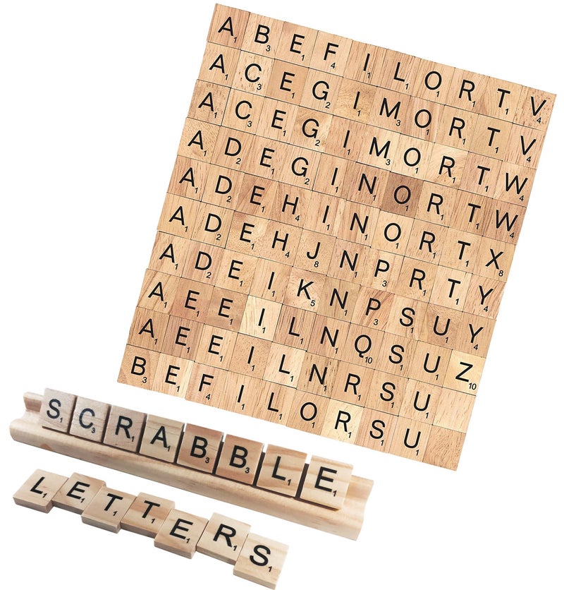 PERRIROCK 500 Pcs Wood Scrabble Tiles - Scrabble Letters - 5 Complete Sets - Wood Tiles - Great for Crafts, Letter Tiles, Spelling by Clever Delights - Image 5